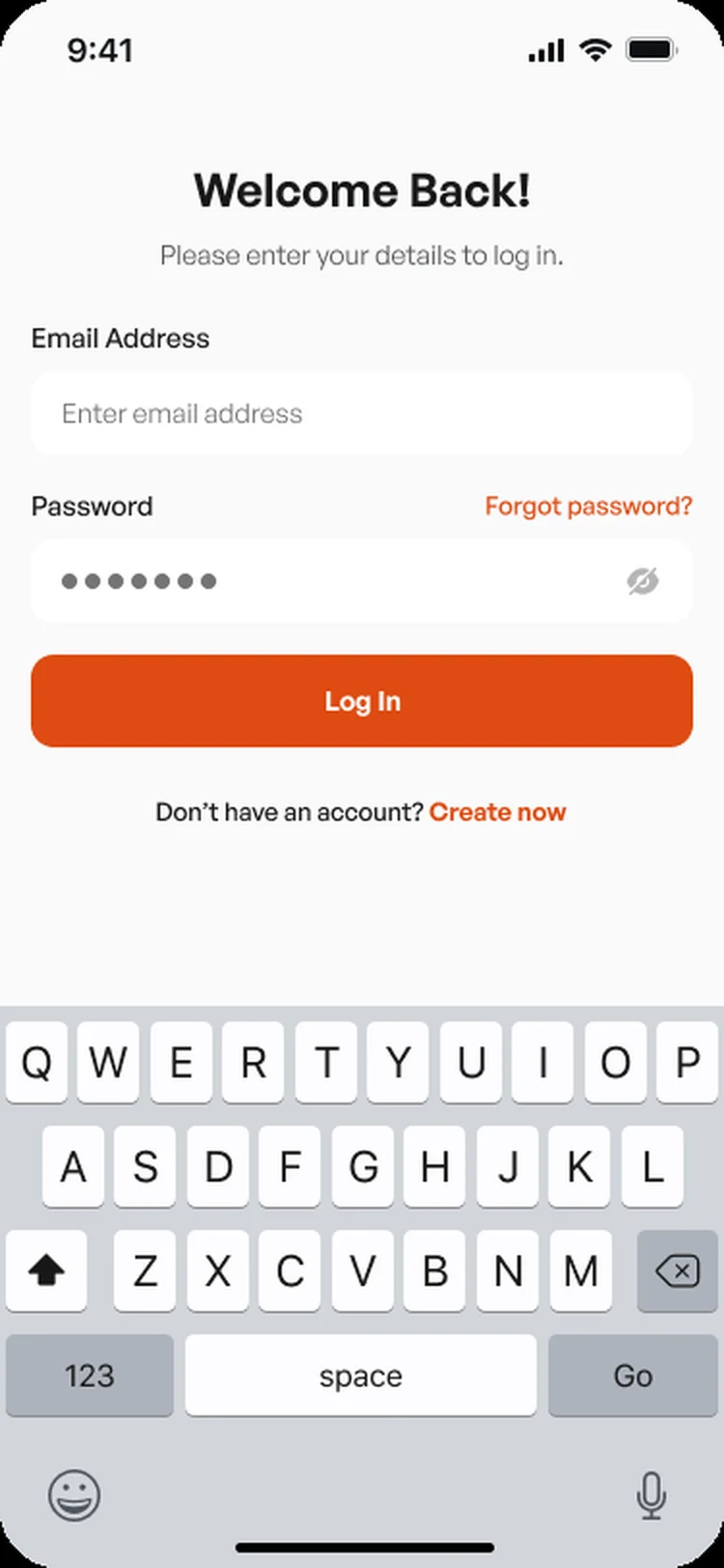 The TopX sign-in screen on iPhone